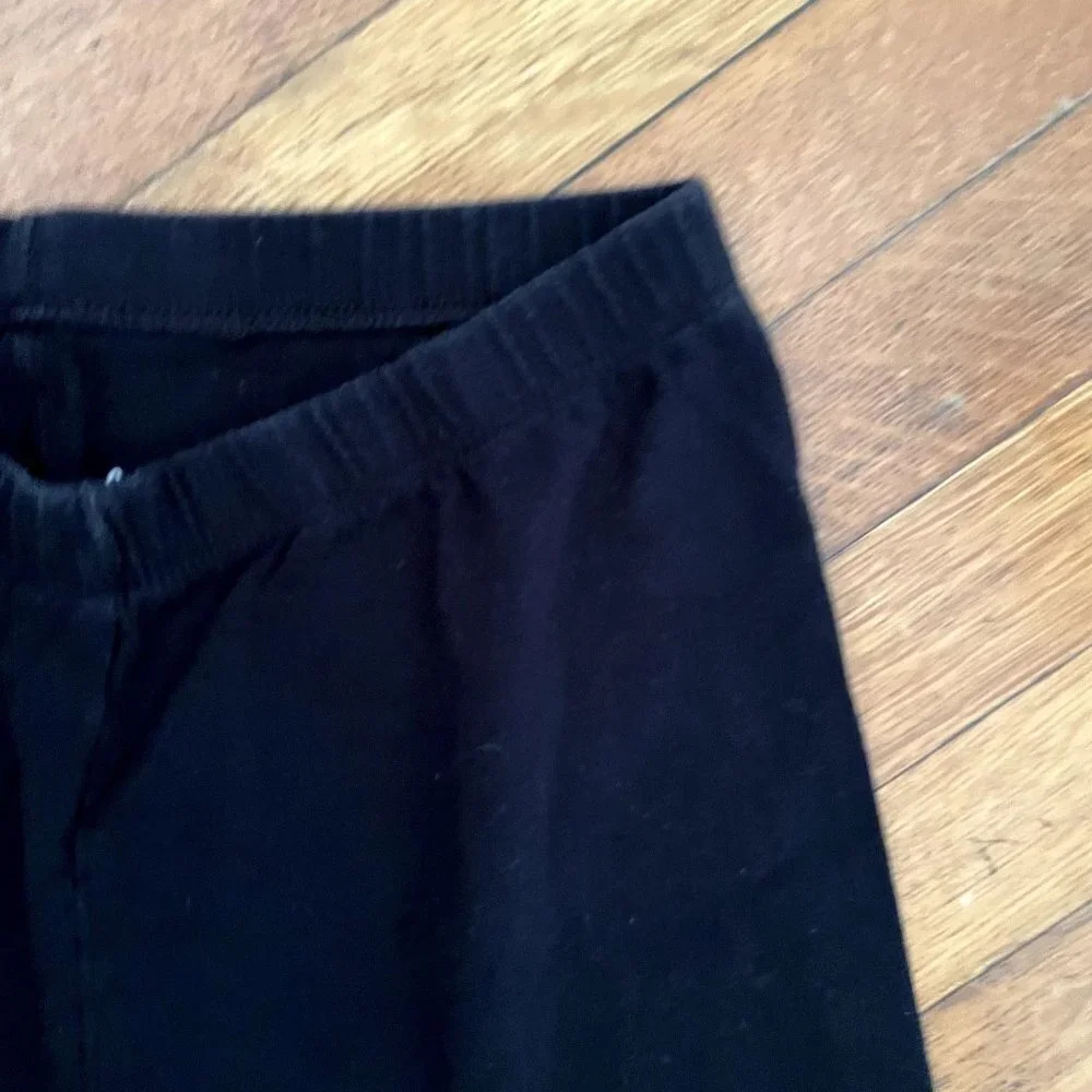 Cat & Jack black 3/4 length cotton spandex leggings comfortable athletic workout